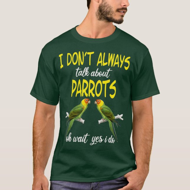 T-shirt Je ne parle pas toujours de Parrots Parrot amoureu (Devant)