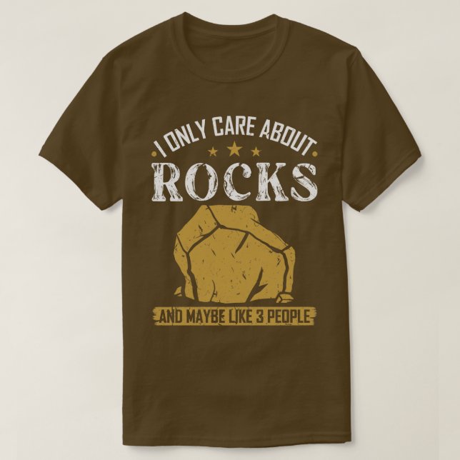 T-shirt Je ne parle que du géologue Rocks (Design devant)