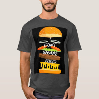 T-shirt Je ne partage pas de graphique alimentaire