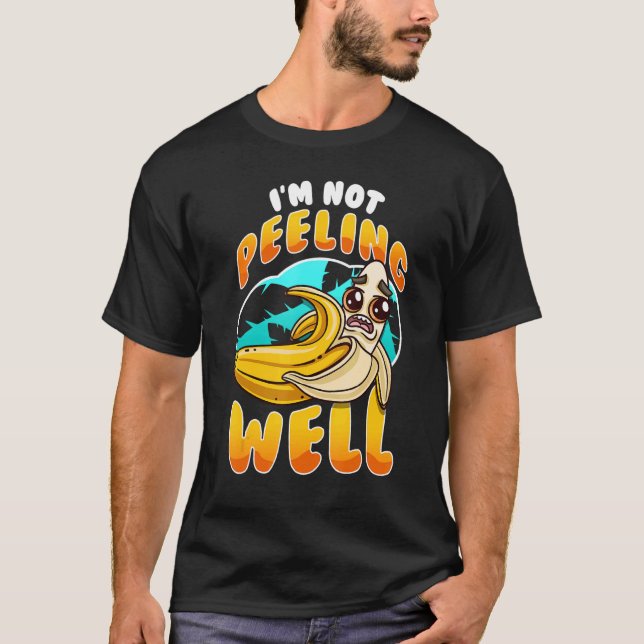 T-shirt Je ne peins pas bien Jaune Banana Fruit Pun 1 (Devant)