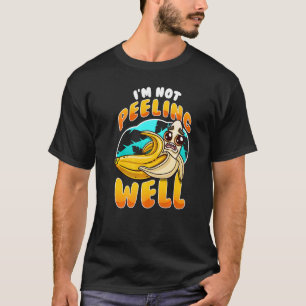 T-shirt Je ne peins pas bien Pun à fruits à la banane jaun