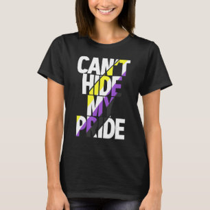 T-shirt Je ne peux pas cacher ma fierté Drapeau Asexuel Ac