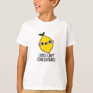T-shirt Je ne peux pas concentrer le jeu de citron drôle