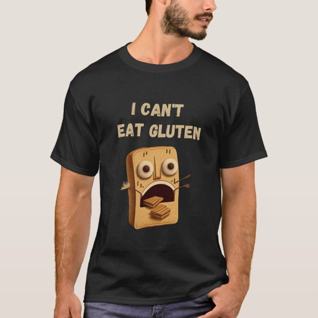 T-shirt Je ne peux pas manger de gluten (Devant)