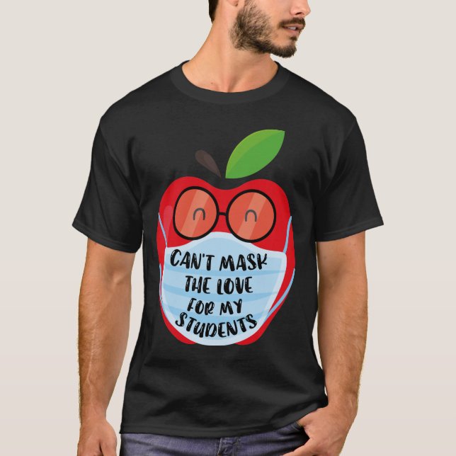 T-shirt Je ne peux pas masquer mon amour de l'enseignement (Devant)