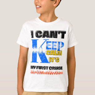 T-shirt je ne peux pas rester calme c'est ma première croi