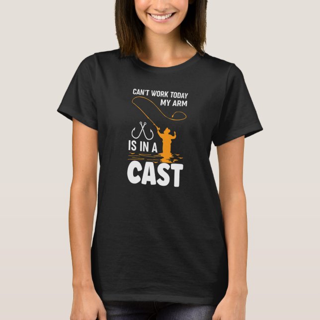 T-shirt Je ne peux pas travailler aujourd'hui Mon bras est (Devant)