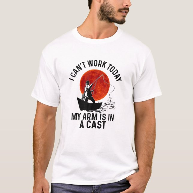 T-shirt Je ne peux pas travailler aujourd'hui mon bras est (Devant)