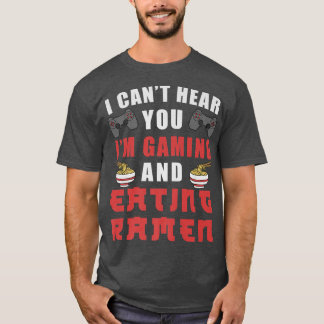 T-shirt Je Ne Peux Pas Vous Entendre Je Joue Et Mange Rame