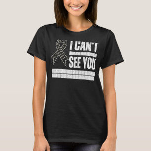 T-shirt Je ne peux pas vous voir Braille Blind Sensibilisa