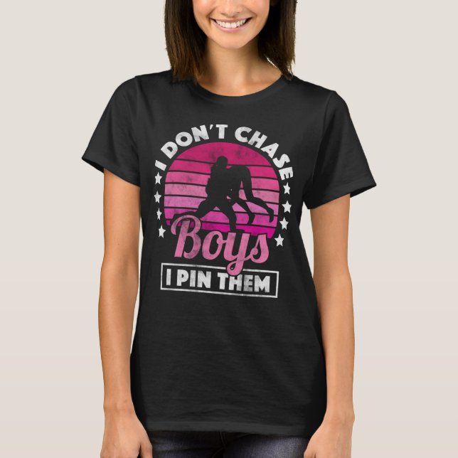 T-shirt Je ne pourchasse pas les garçons que je les pince  (Devant)