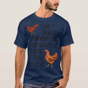 T-shirt Je Ne Recherché Que 10 Poulets Drôle Agriculteur