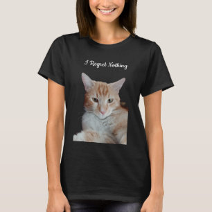 T-shirt "Je ne regrette rien" Photo de chat drôle