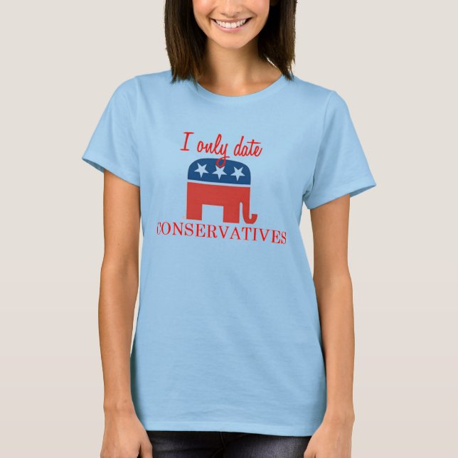 T-shirt Je ne rencontre que les conservateurs (Devant)