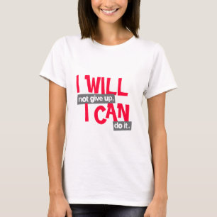 T-shirt "Je ne renoncerai pas" tee-shirt rouge et blanc po