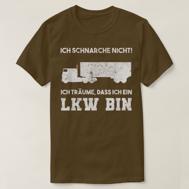 T-shirt Je ne ronfle pas je rêve je suis un camionneur (Design devant)