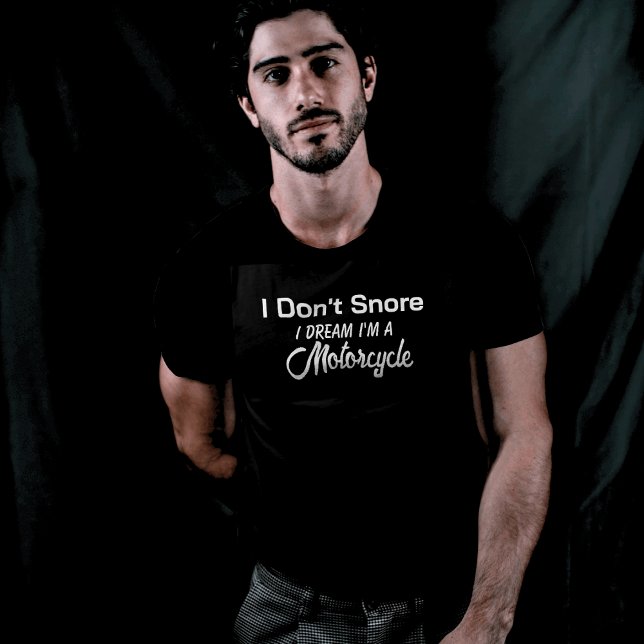 T-shirt Je ne ronfle pas le rêve de moto (Créateur téléchargé)