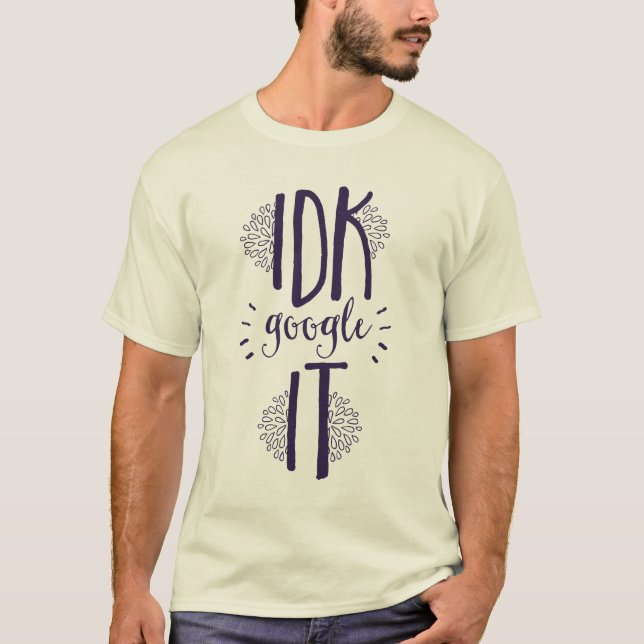 T-shirt Je ne sais pas faire une recherche Geek de technol (Devant)