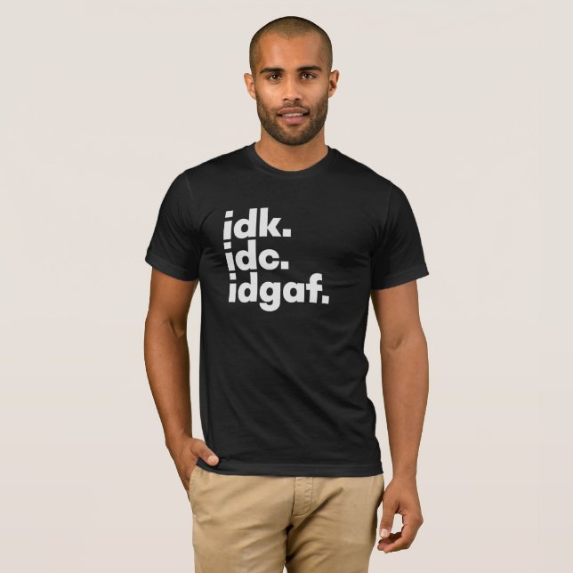 T-shirt Je ne sais pas Funny dire un message caché (Devant entier)