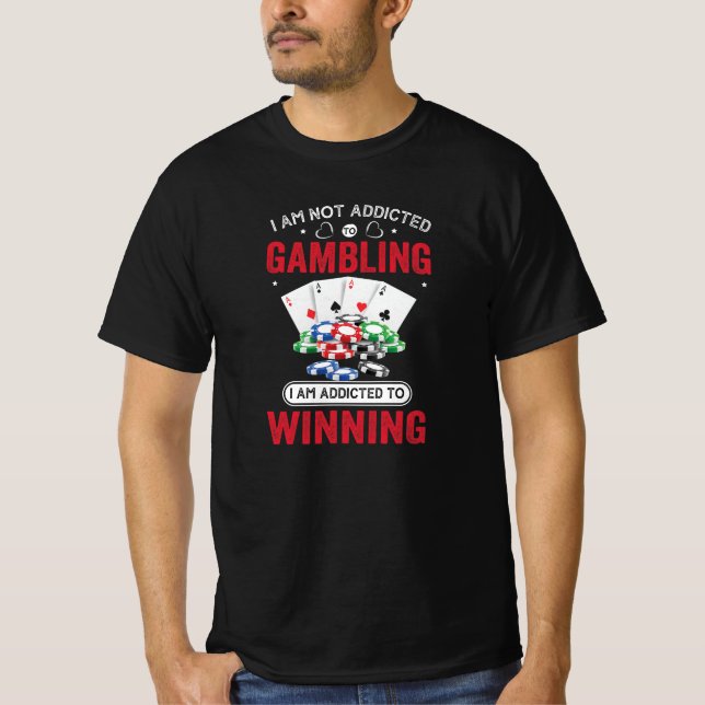T-shirt "Je ne suis pas accro au jeu (Devant)