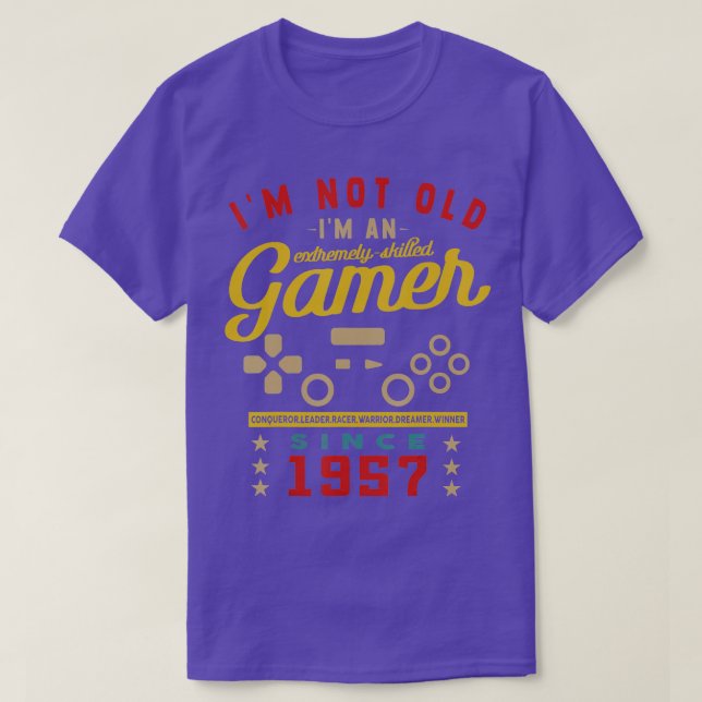 T-shirt Je Ne Suis Pas Ancien Je Suis Un 1957VideogameJeu  (Design devant)
