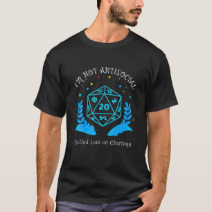 T-shirt Je Ne Suis Pas Antisocial, J'Ai Roulé Bas Sur Char