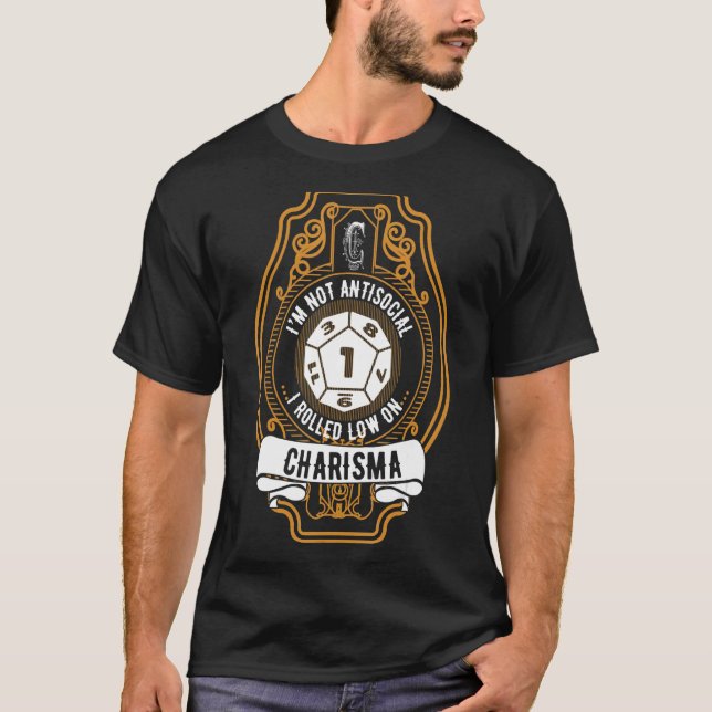 T-shirt Je ne suis pas antisocial J'ai roulé bas sur Chari (Devant)
