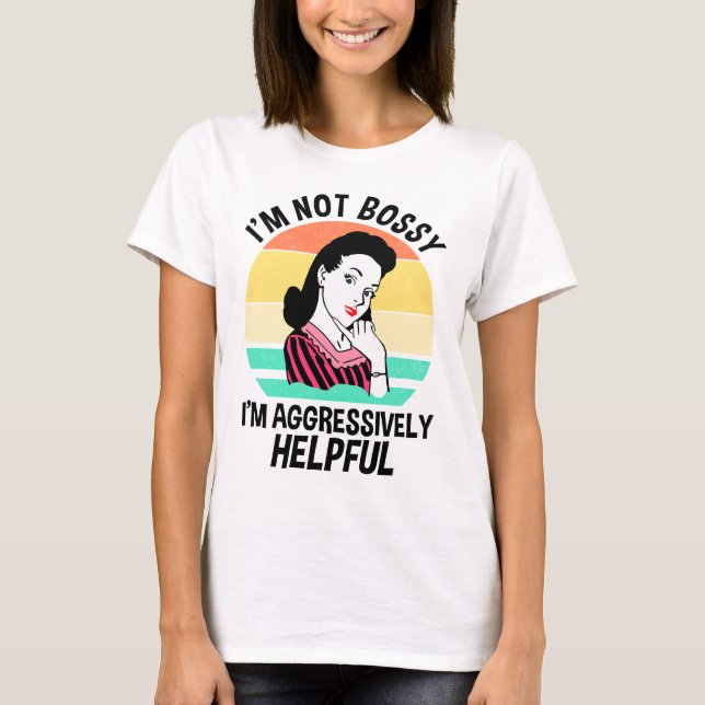 T-shirt Je ne suis pas autoritaire Je suis agressivement u (Devant)