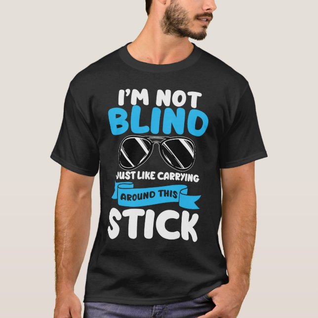 T-shirt Je ne suis pas aveugle Alphabet B en braille défic (Devant)