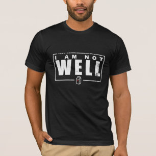 T-shirt Je Ne Suis Pas Bien - Tee - shirt De Texte Blanc