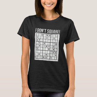 T-shirt Je ne suis pas carré pour un nerd de Sudoku