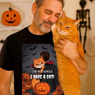T-shirt Je ne suis pas célibataire j'ai un chat Chat sar
