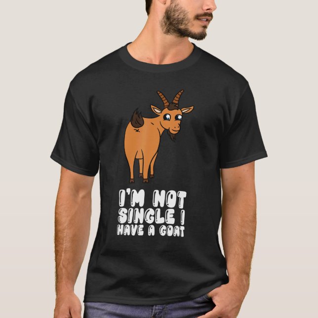 T-shirt Je ne suis pas célibataire j'ai une chèvre (Devant)
