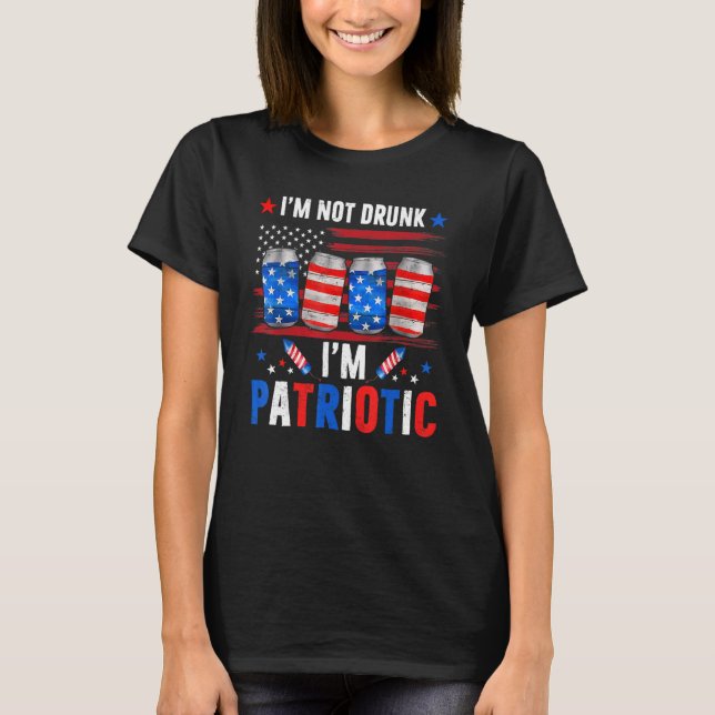 T-shirt Je Ne Suis Pas Enfoncé Je Suis Patriotique Avec Un (Devant)