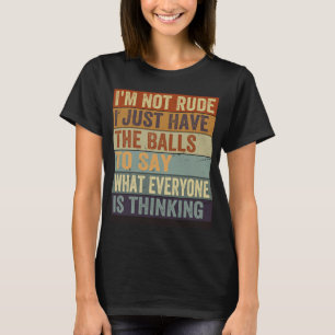 T-shirt Je ne suis pas impoli, j'ai juste les couilles pou