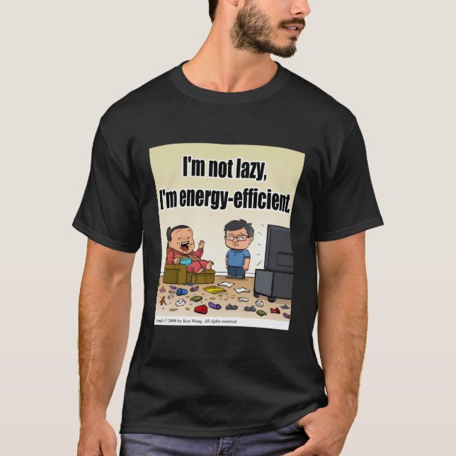 T-shirt Je Ne Suis Pas Lazy Je Suis Énergétique (Devant)