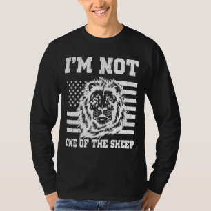 T-shirt Je ne suis pas l'un des Sheep American Flag Patrio