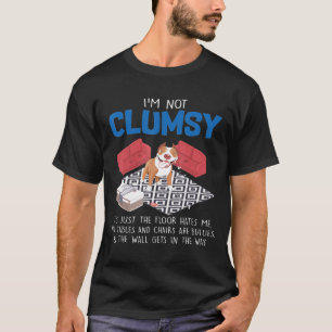 T-shirt Je Ne Suis Pas Maladroit Pitbull Chien Pour Femmes