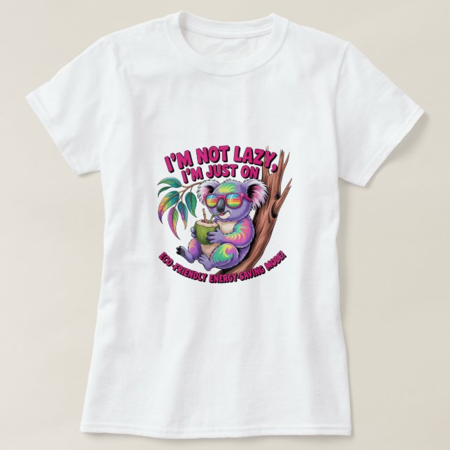 T-shirt Je ne suis pas paresseux  (Design devant)