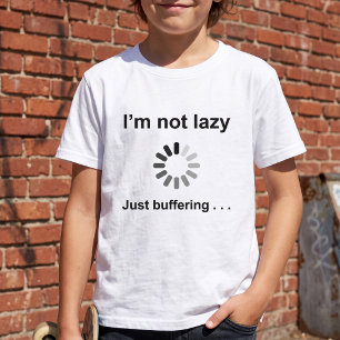 T-shirt Je ne suis pas paresseux, juste en tampon - Blague