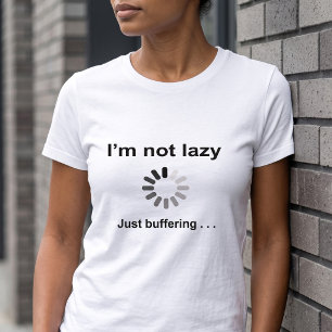 T-shirt Je ne suis pas paresseux, juste en tampon Geek Bla