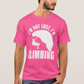 T-shirt Je Ne Suis Pas Perdu Je Suis Escalade Mountain Roc