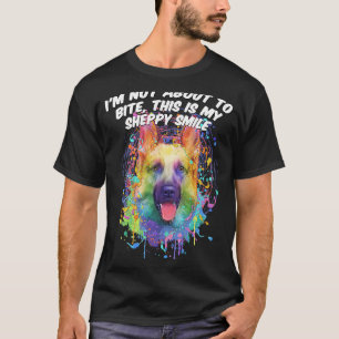 T-shirt Je ne suis pas sur le point de mordre le berger al