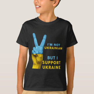 T-shirt Je ne suis pas ukrainien mais je soutiens l'Ukrain