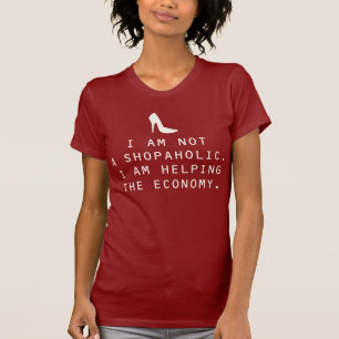 T-shirt Je ne suis pas un amateur de shopping. J'aide l'éc