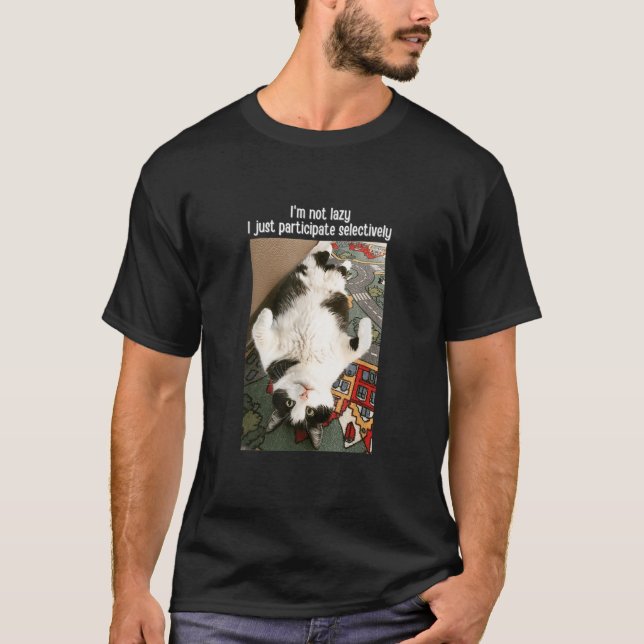 T-shirt Je ne suis pas un animal de mème de chat (Devant)