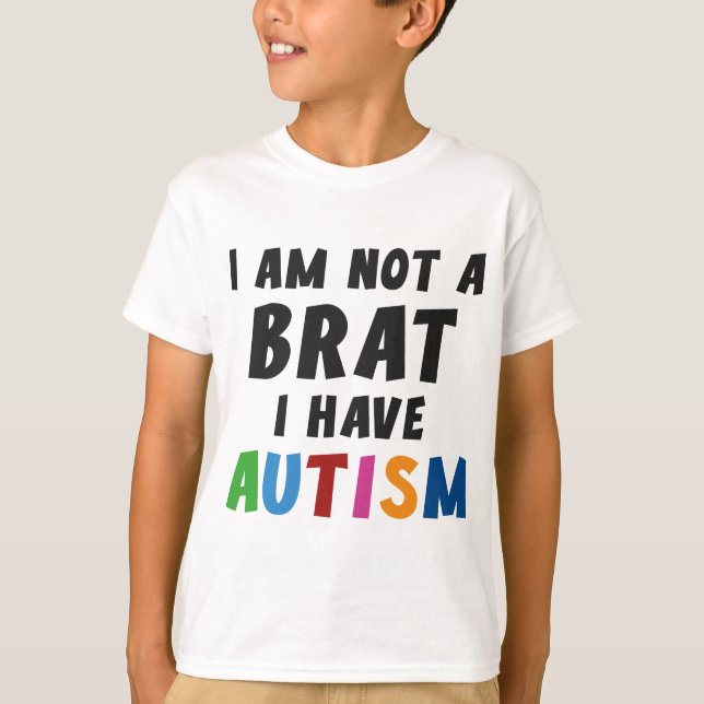 T-shirt Je ne suis pas un gamin, j'ai l'autisme (Devant)