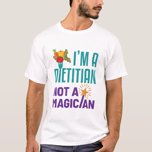 T-shirt Je ne suis pas un magicien diététiste (Devant)