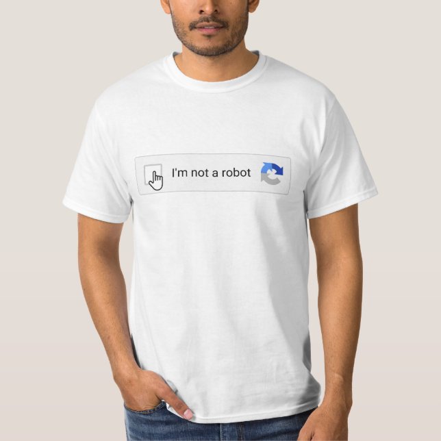 T-shirt Je ne suis pas un robot (Devant)