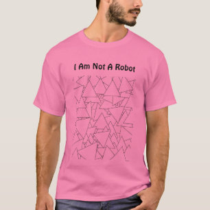 T-shirt Je ne suis pas un robot homme rose